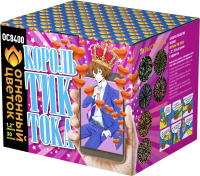 Король Тик-Тока Батарея салютов купить в Орле | oryol.salutsklad.ru